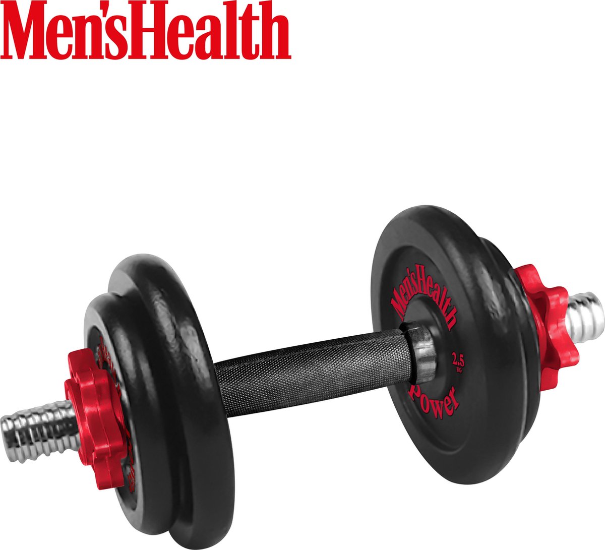 Men's Health Dumbbell Set - 1 x 20 kg - Rood