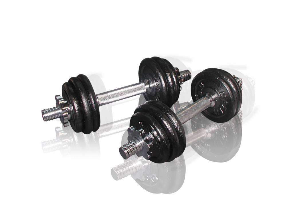 Toorx Fitness Dumbbellset Gietijzer - 2 x 7,5 kg (15 kg) - Zwart