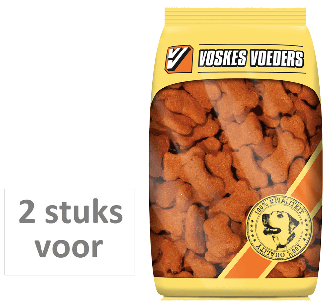 Voskes 2 stuks! hondenvoer gerookte kluifjes groot