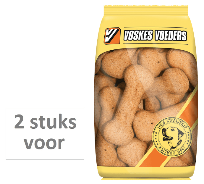 Voskes 2 stuks! hondenvoer grote kluif