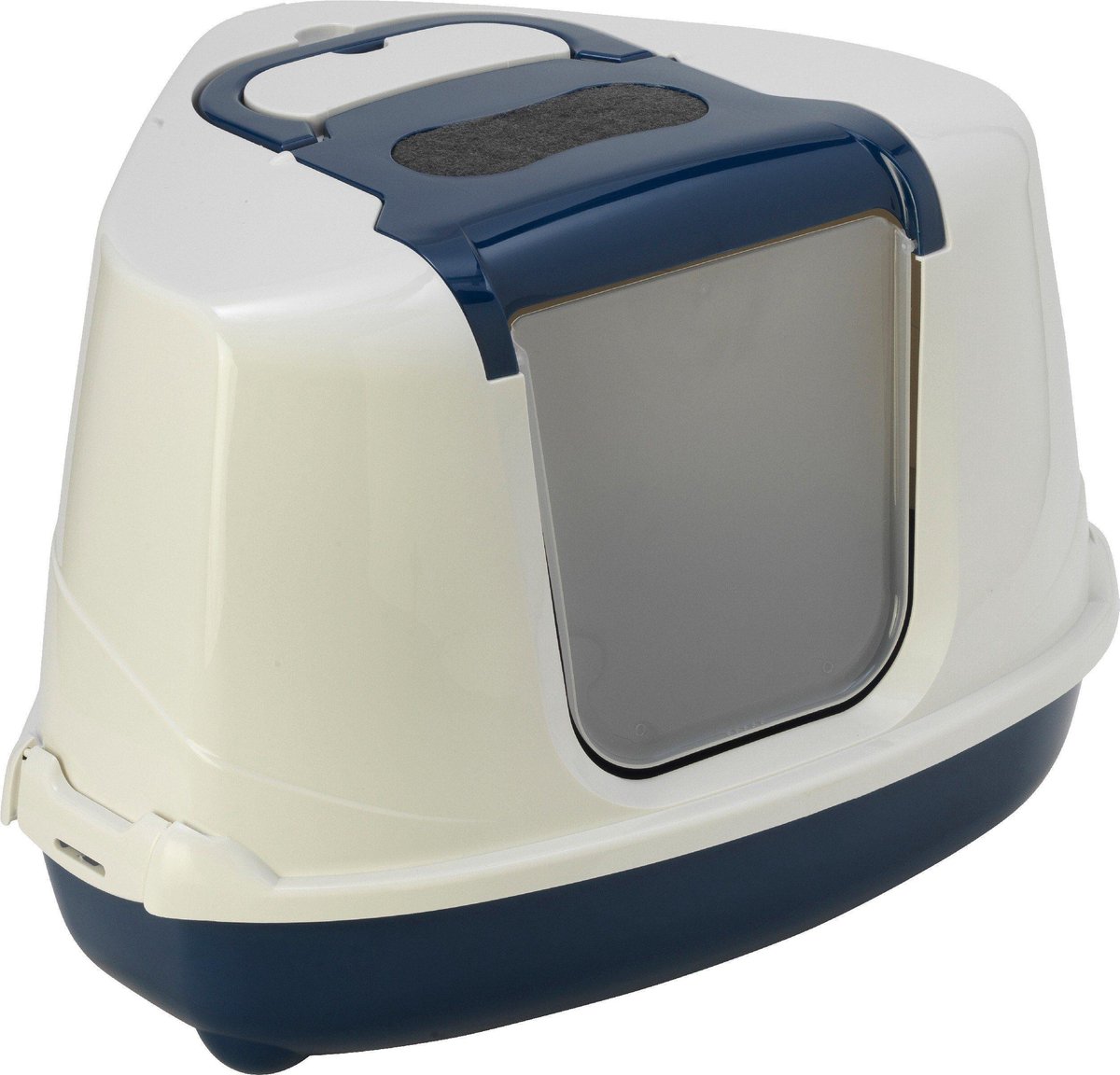 Gebr. de Boon Moderna hoektoilet Flip Corner blueberry/wit - Blauw