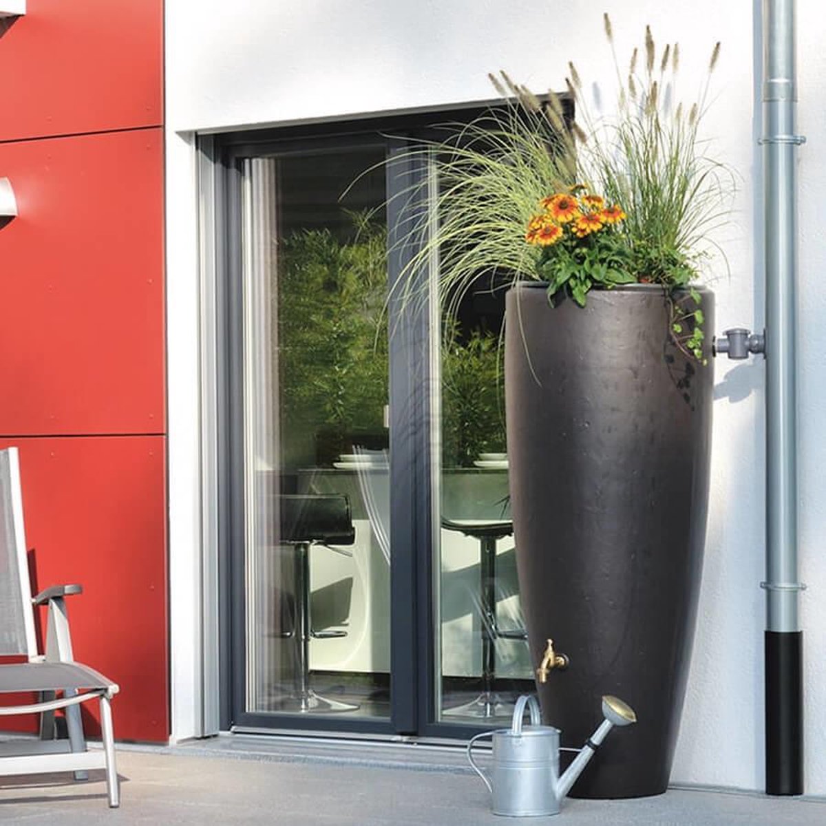 Garantia 2in1 regenton 300 ltr mokka - Bruin