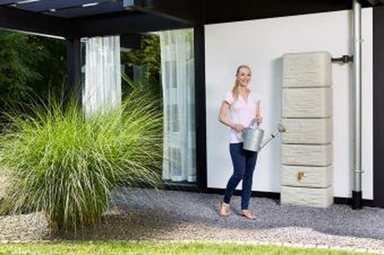 Garantia SLIM wandtank 300 l. stone decor - Beige