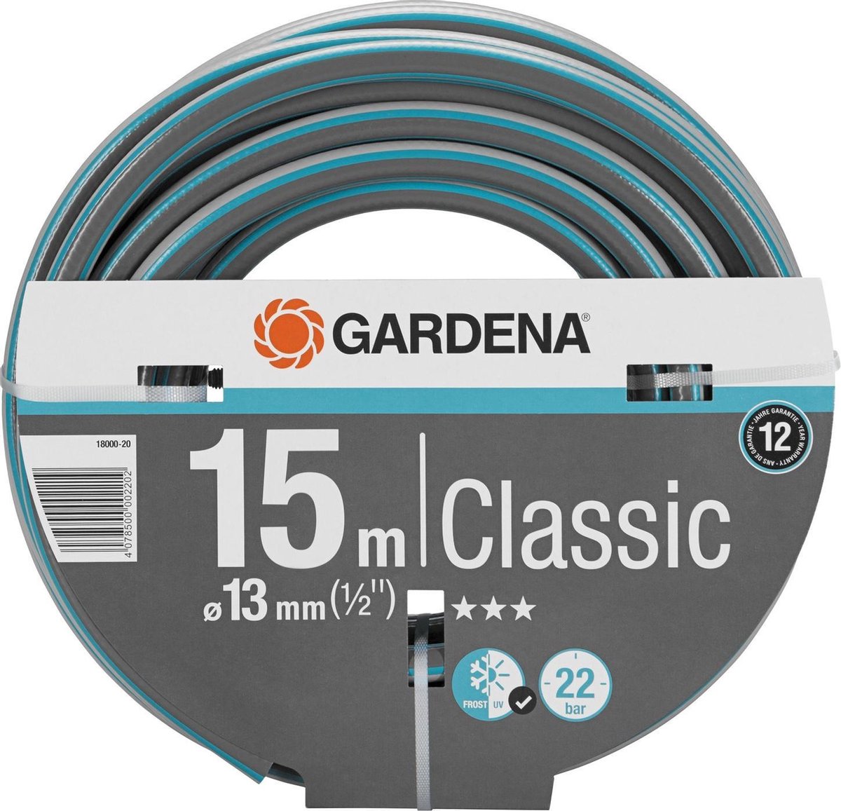 GARDENA Classic Slang 13 mm (1/2) - Grijs