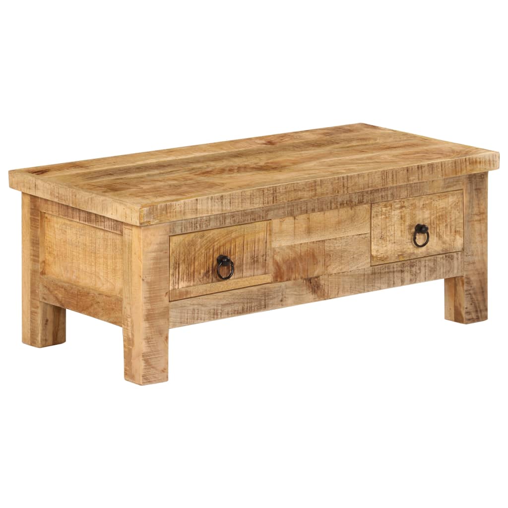 vidaXL Salontafel 90x45x35 cm massief mangohout - Marrón