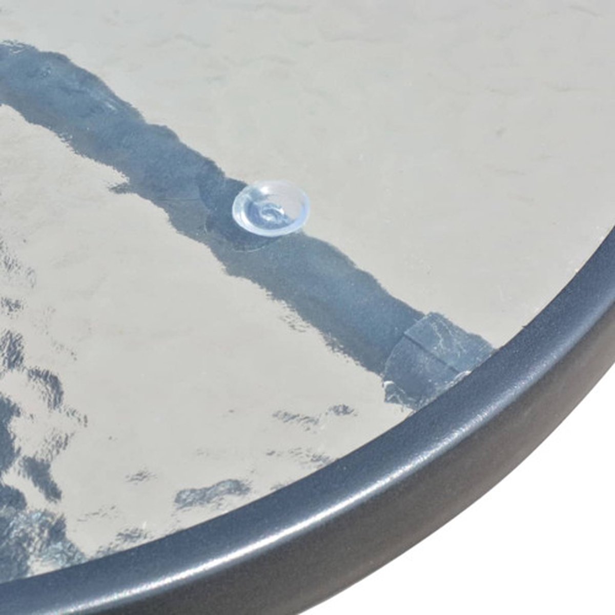 vidaXL Bistroset 50x71 cm staal textileen - Zwart