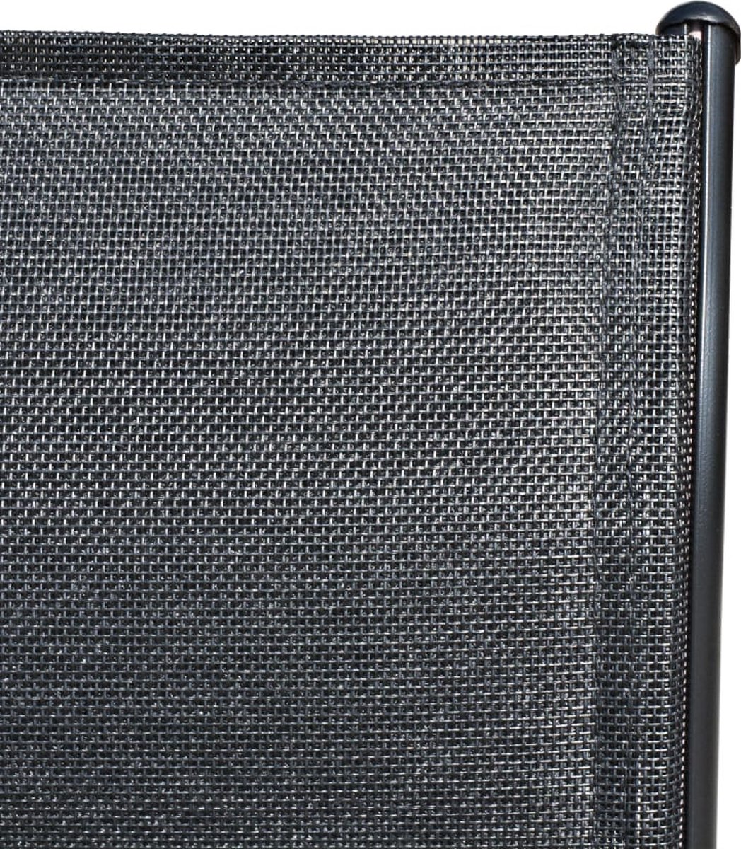 vidaXL Bistroset 50x71 cm staal textileen - Zwart