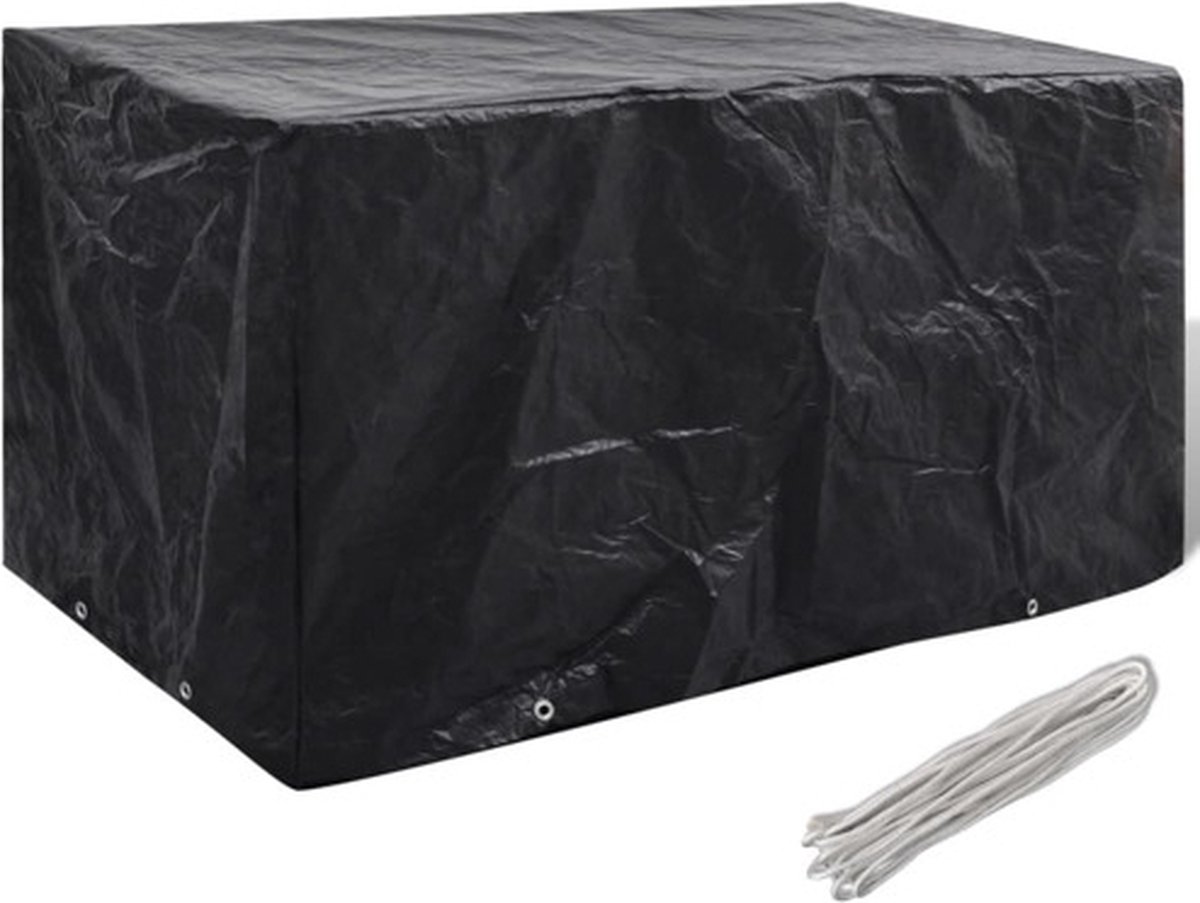 vidaXL Tuinmeubelhoes met 8 oogjes 180x70x90 cm - Zwart