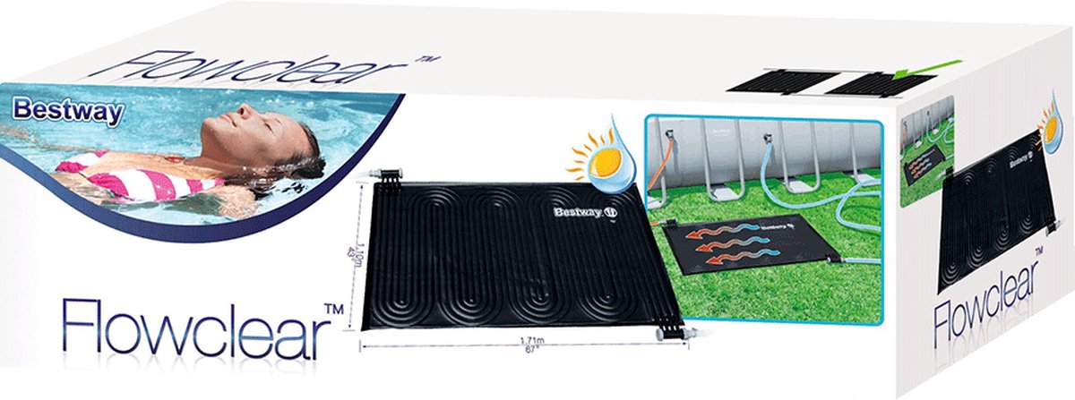 Bestway Solar zwembadverwarmingspaneel 58423 - Zwart