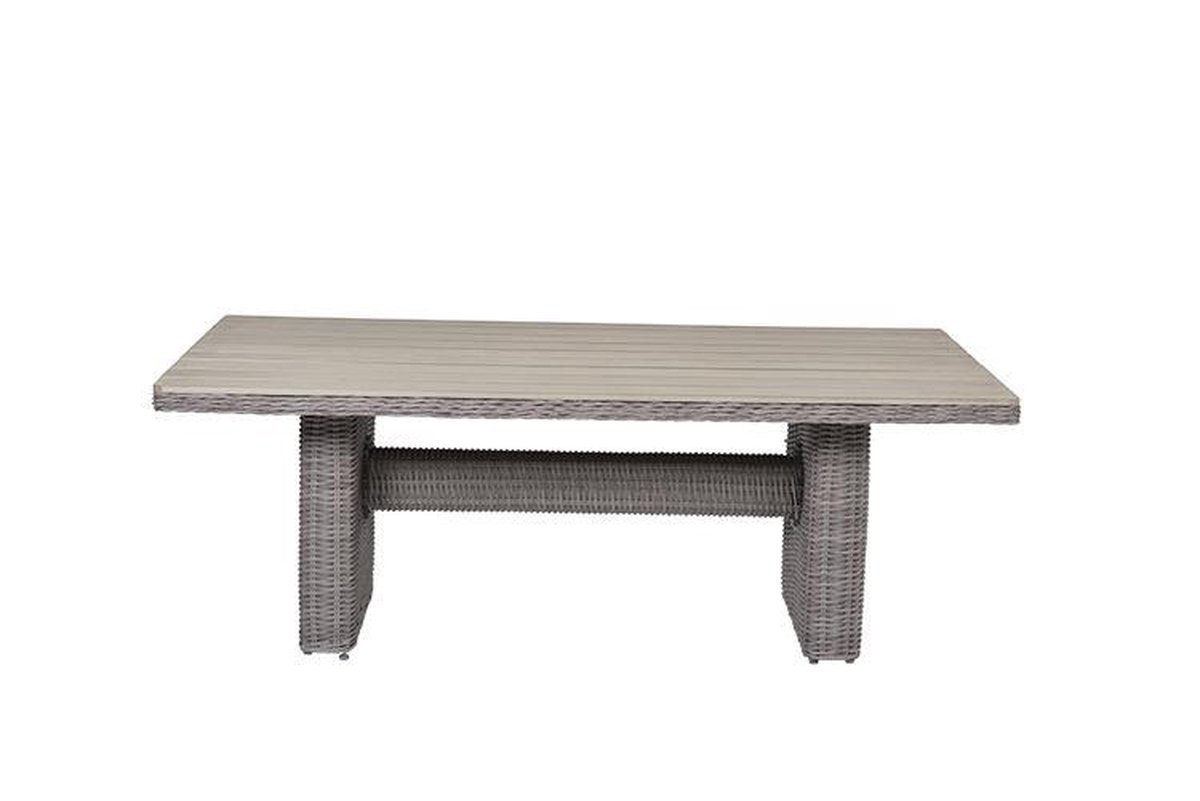 Garden Impressions Tennessee Lounge dining tafel 180x100 cm organic grey 5 mm sand polywood - Grijs