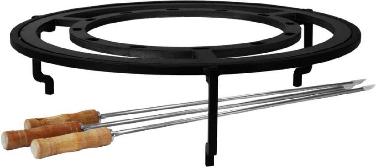 OFYR Braziliaanse grill set 100 - Gietijzer x x 11 cm - Zwart