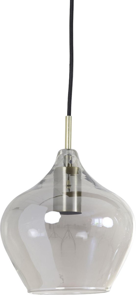 Light & Living Hanglamp Rakel 10L - Antiek Brons/Smoke - Grijs