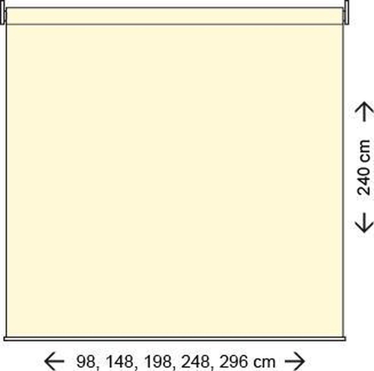 Nesling Rolgordijn B 0,98 x L 2,4m, Gebroken - Beige