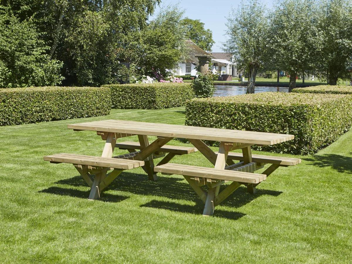Talen Buitenmeubelen Picknicktafel open instap - Groen