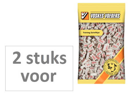 Voskes 2 stuks! hondenvoer training zalm rijst