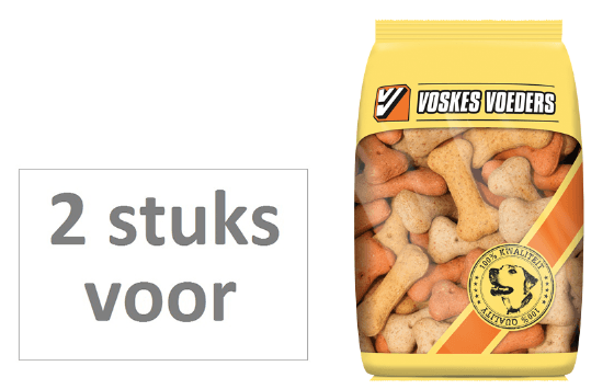 Voskes 2 stuks! hondenvoer mini kluifjes mix