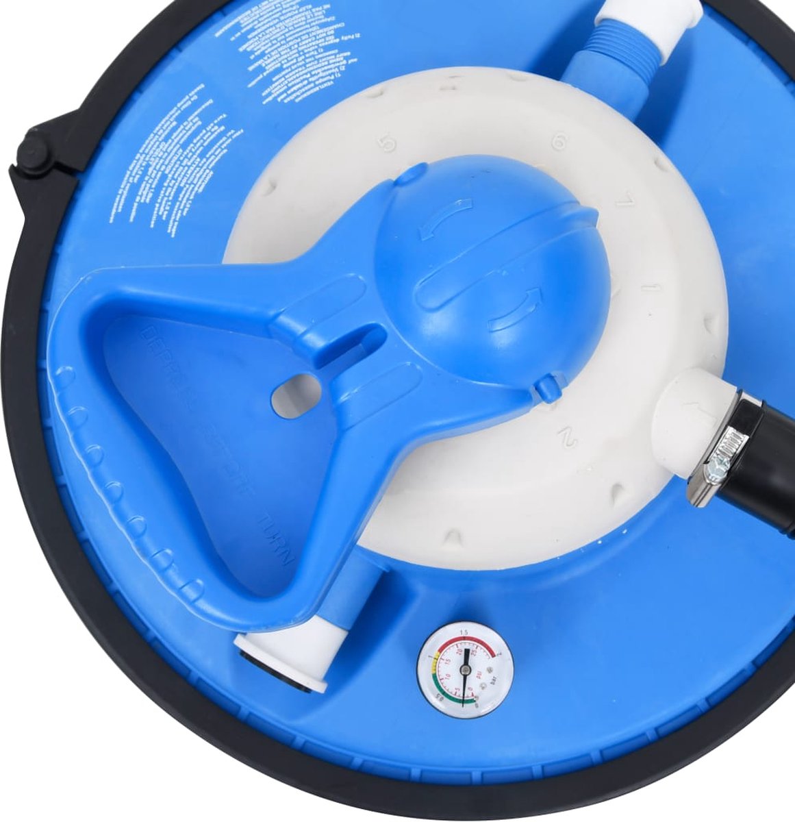 vidaXL Zandfilterpomp 200 W 25 L 385x620x432 mm en zwart - Blauw