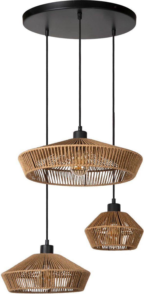 Lucide  YUNKAI Hanglamp - Licht hout - Beige