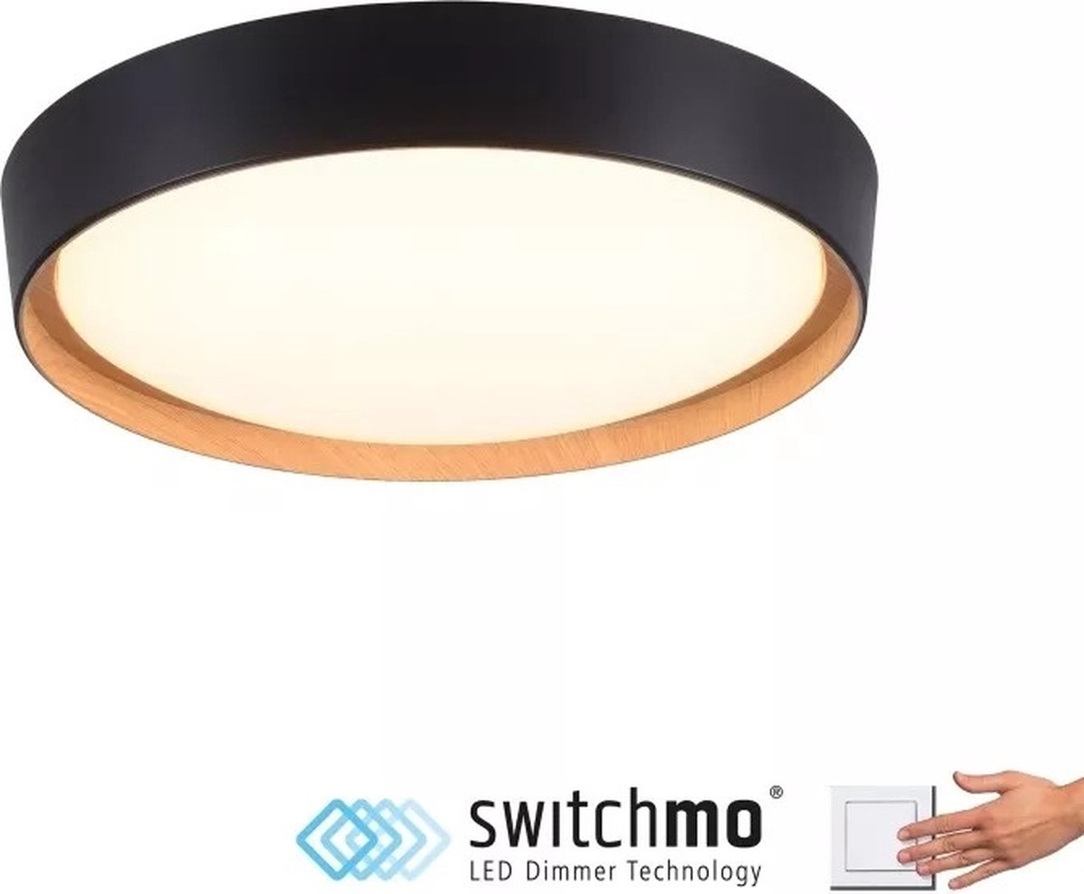 Paul Neuhaus Plafondlamp Milia Ø 40cm incl. Dimmer - Zwart