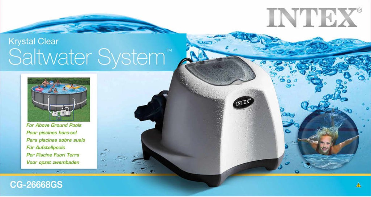 Intex QS500 Krystal Clear zoutwatersysteem - Zwart