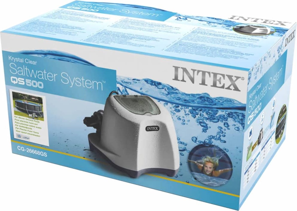 Intex QS500 Krystal Clear zoutwatersysteem - Zwart
