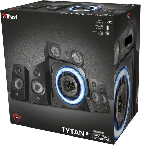 Trust GXT 658 Tytan 5.1 Surround Pc Speaker System - Zwart