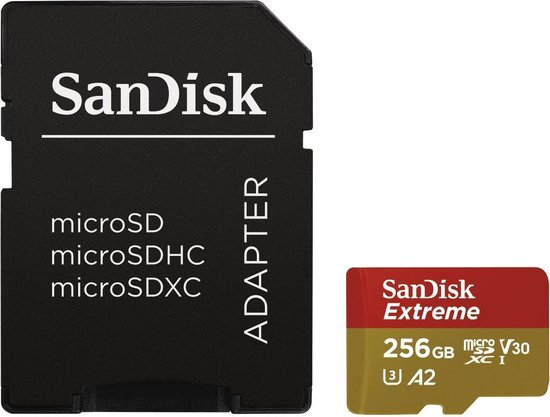 Sandisk MicroSDXC Extreme 256GB 160MB/s + SD Adapter