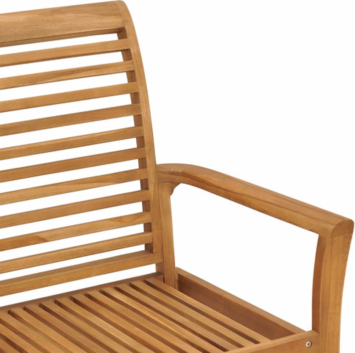 vidaXL Tuinbank met kussen 112 cm massief teakhout - Grijs