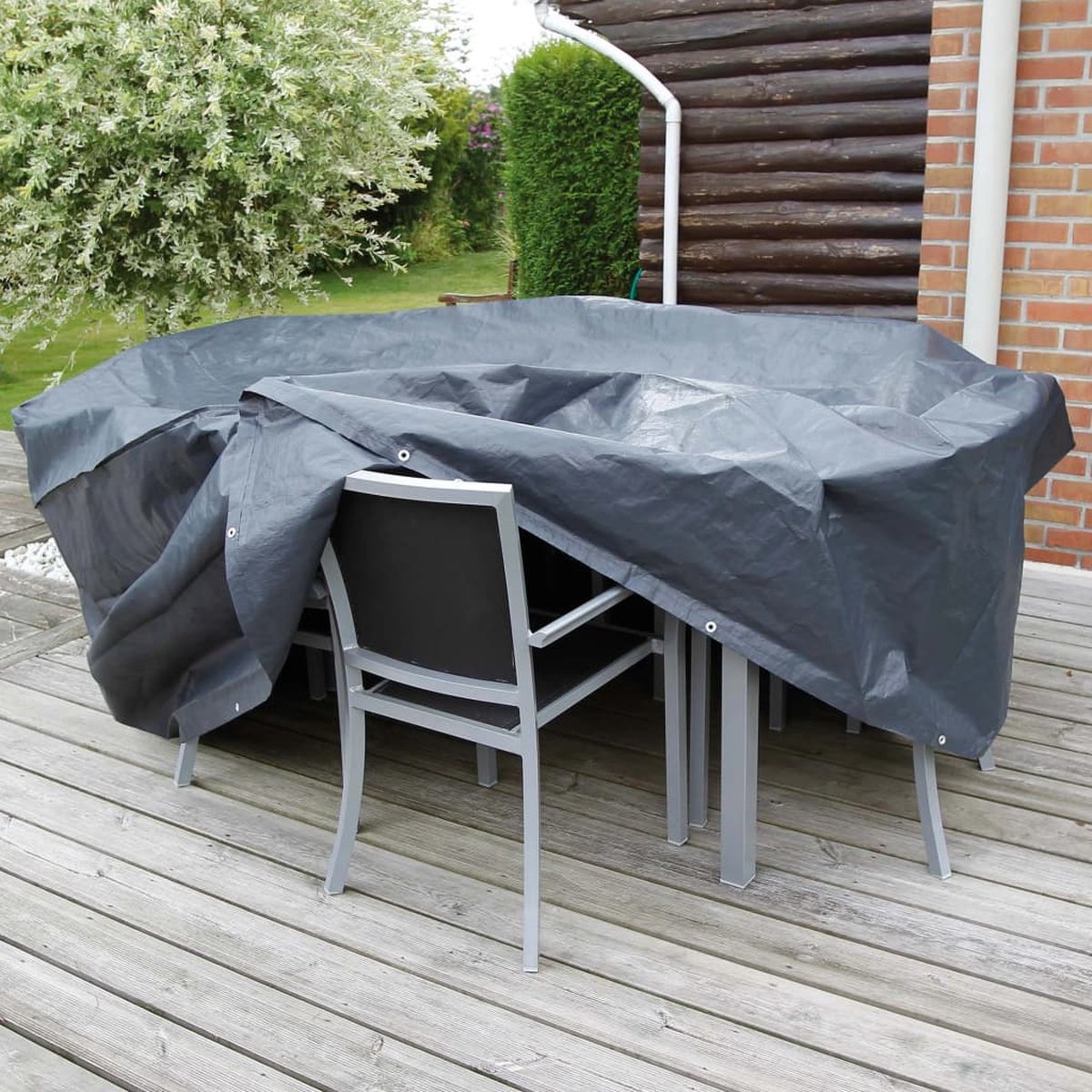 Nature Tuinmeubelhoes voor rechthoekige tafel 170x130x70 cm - Grijs