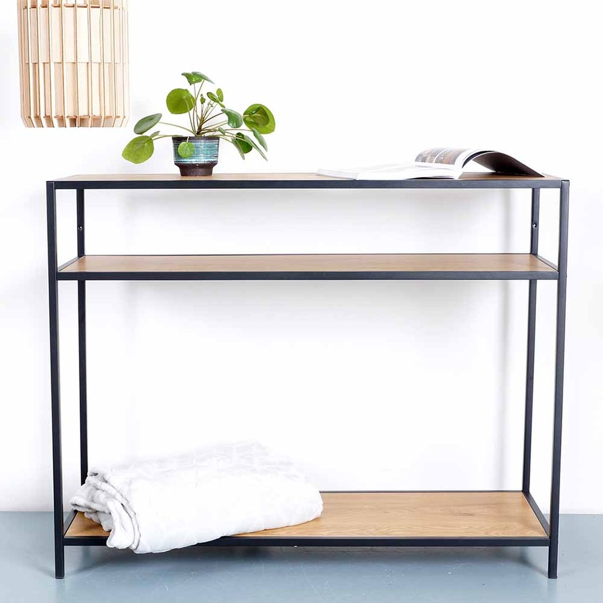 Lisomme Vic houten sidetable naturel - 100 x 35 cm - Bruin