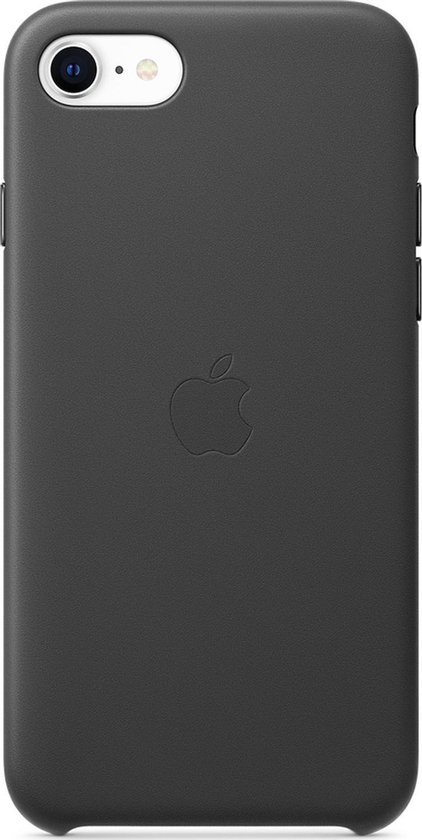 Apple iPhone SE 2020 Leather Back Cover - Zwart