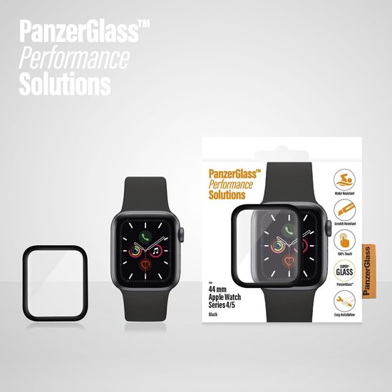 PanzerGlass voor Apple Watch Series 4/5/6/SE 44 mm - Zwart