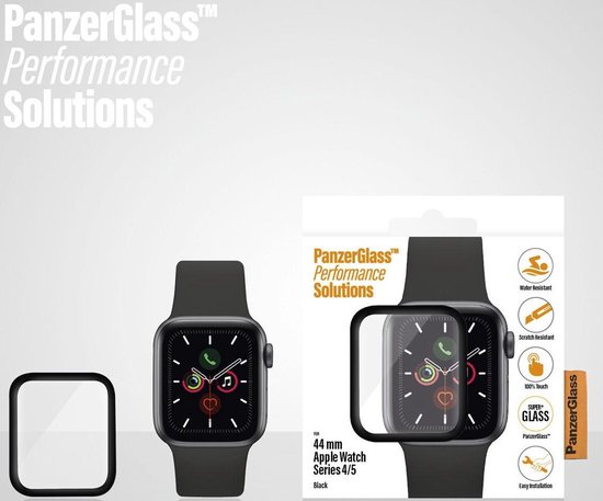 PanzerGlass voor Apple Watch Series 4/5/6/SE 44 mm - Zwart