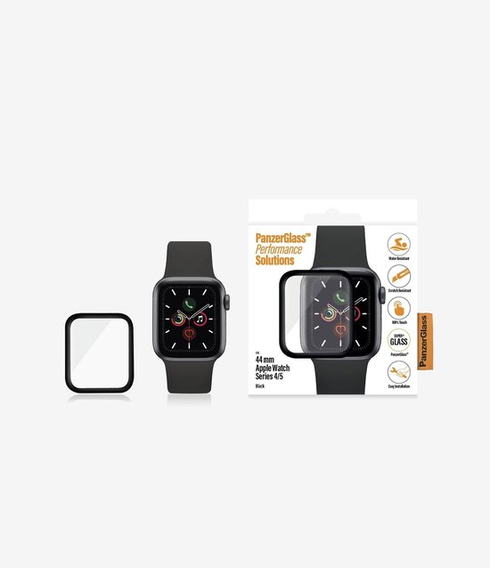 PanzerGlass voor Apple Watch Series 4/5/6/SE 44 mm - Zwart