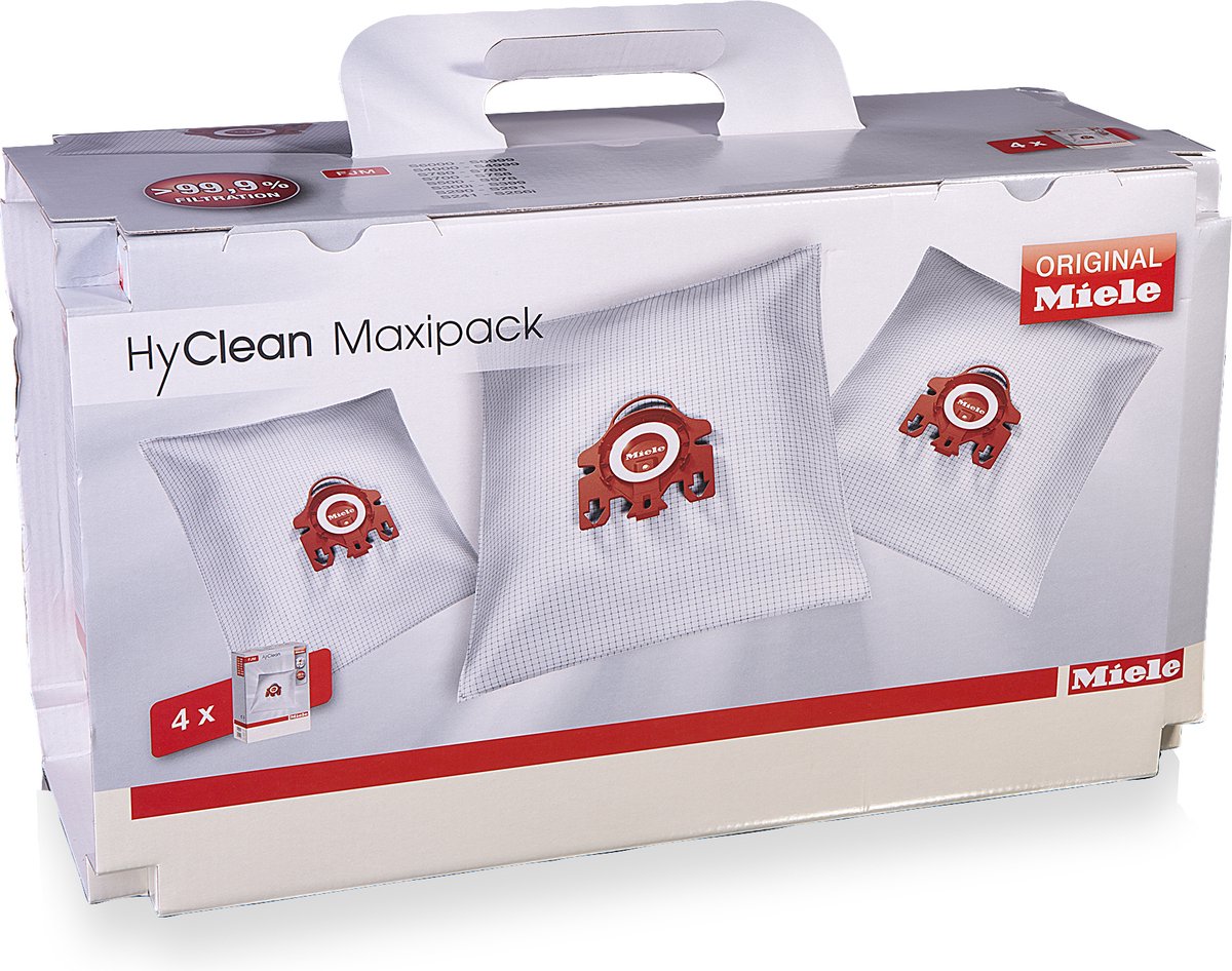 Miele XXL-Pack HyClean 3D Efficiency FJM - Stofzuigerzakken - Rood