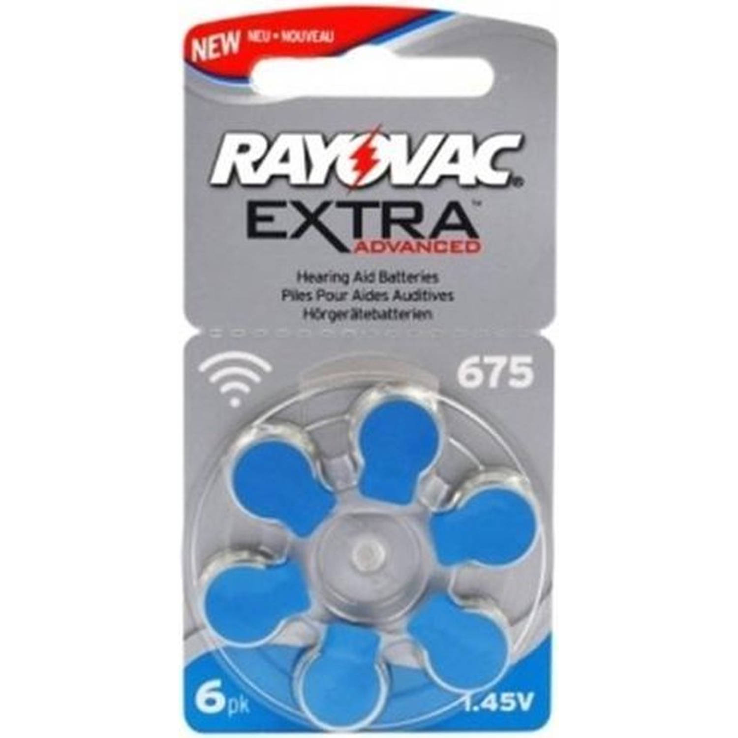 RAYOVAC 6 Stuks (1 Blister A 6st) 675 Extra Advanced Gehoorapparaat Batterijen