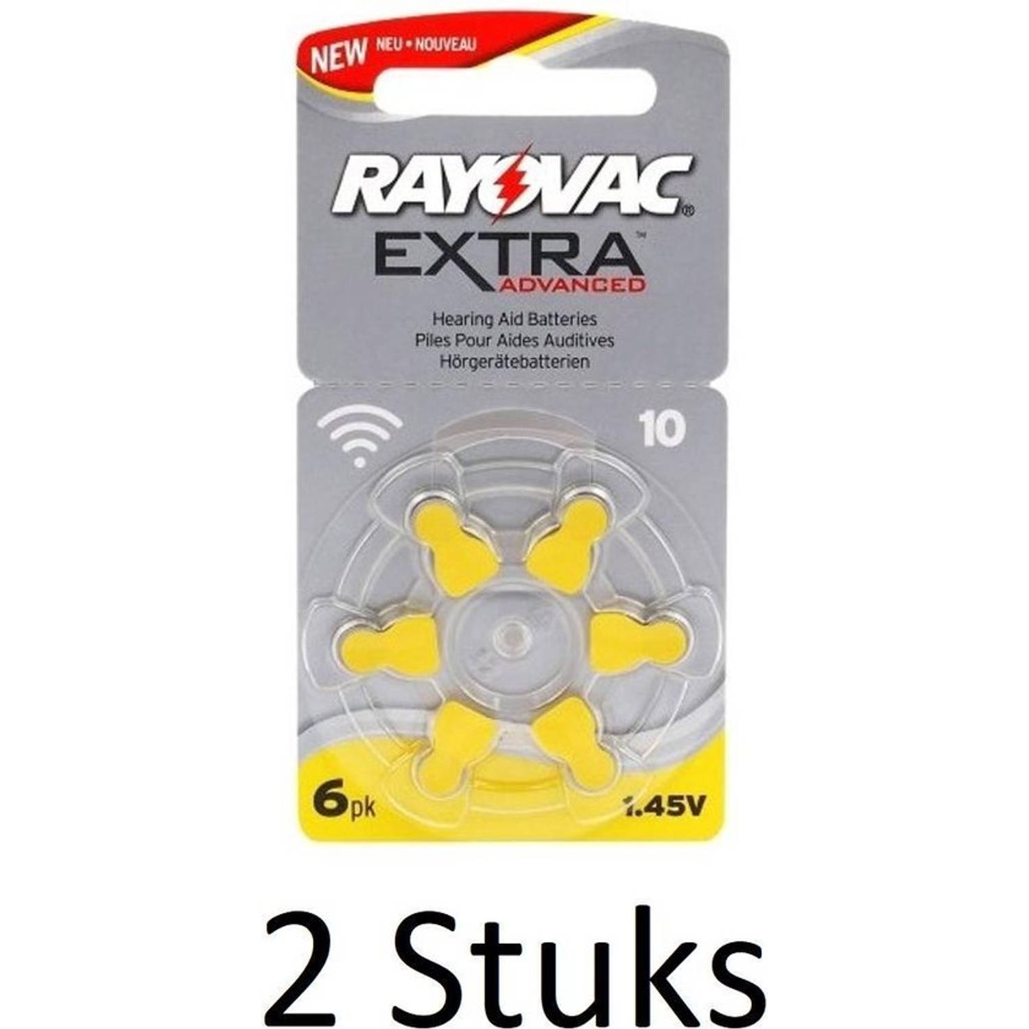 RAYOVAC 12 Stuks (2 Blisters A 6 St) Extra Advanced 10 Mf Gehoorapparaat Batterijen