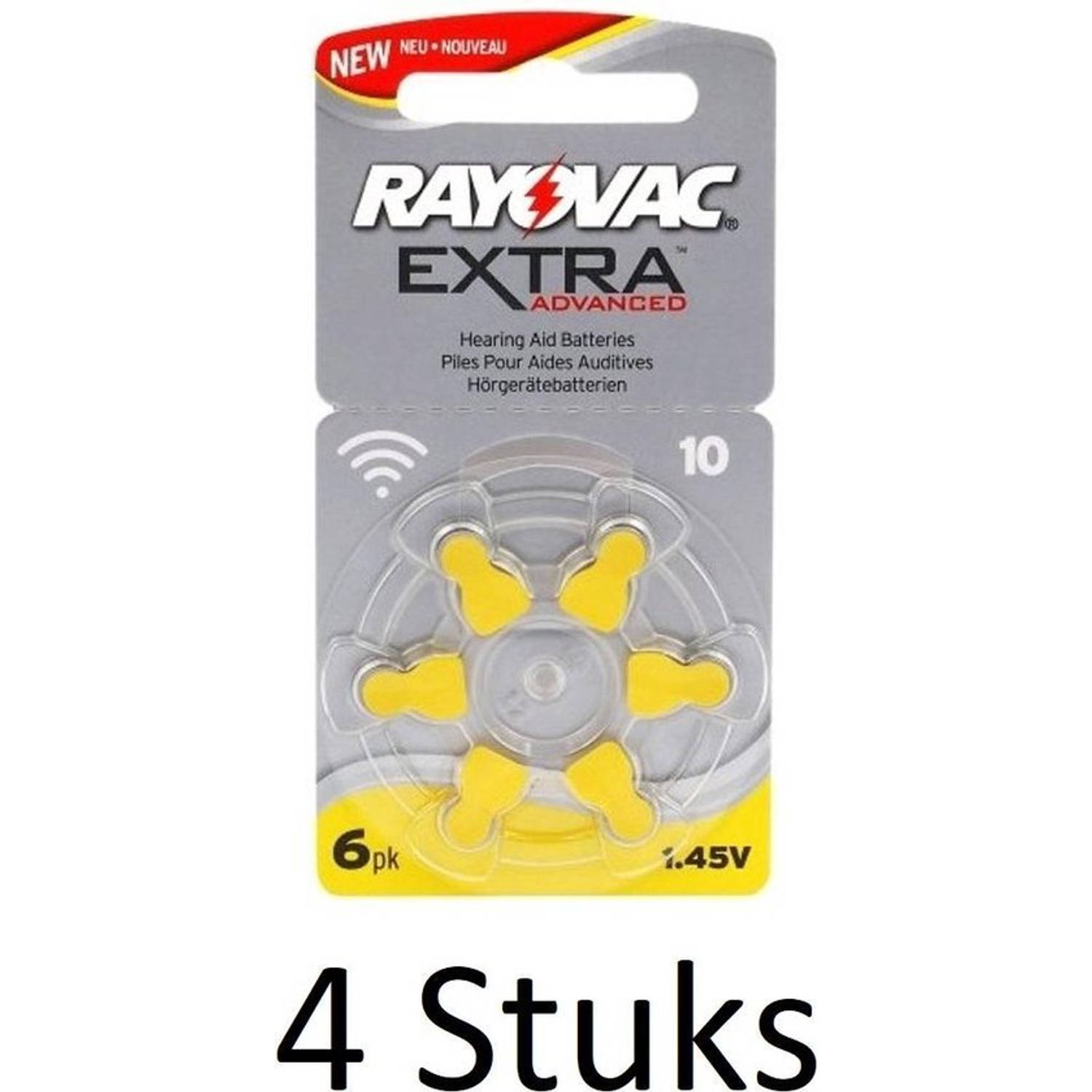 RAYOVAC 24 Stuks (4 Blisters A 6 St) Extra Advanced 10 Mf Gehoorapparaat Batterijen