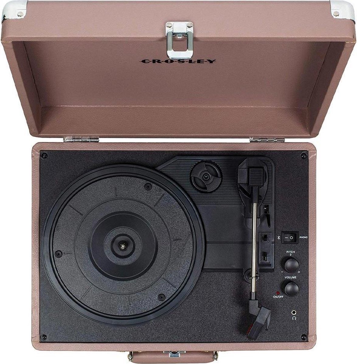 Crosley Cruiser Deluxe platenspeler - grijs/paars - Bruin