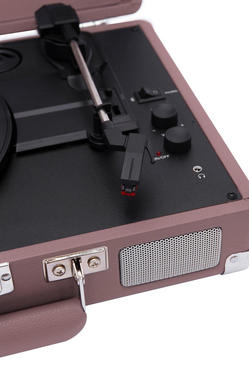 Crosley Cruiser Deluxe platenspeler - grijs/paars - Bruin