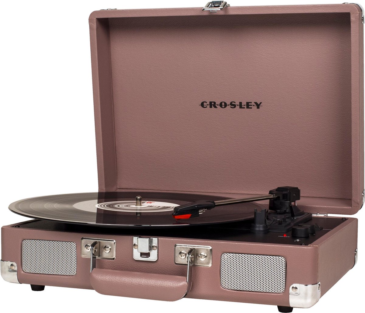 Crosley Cruiser Deluxe platenspeler - grijs/paars - Bruin