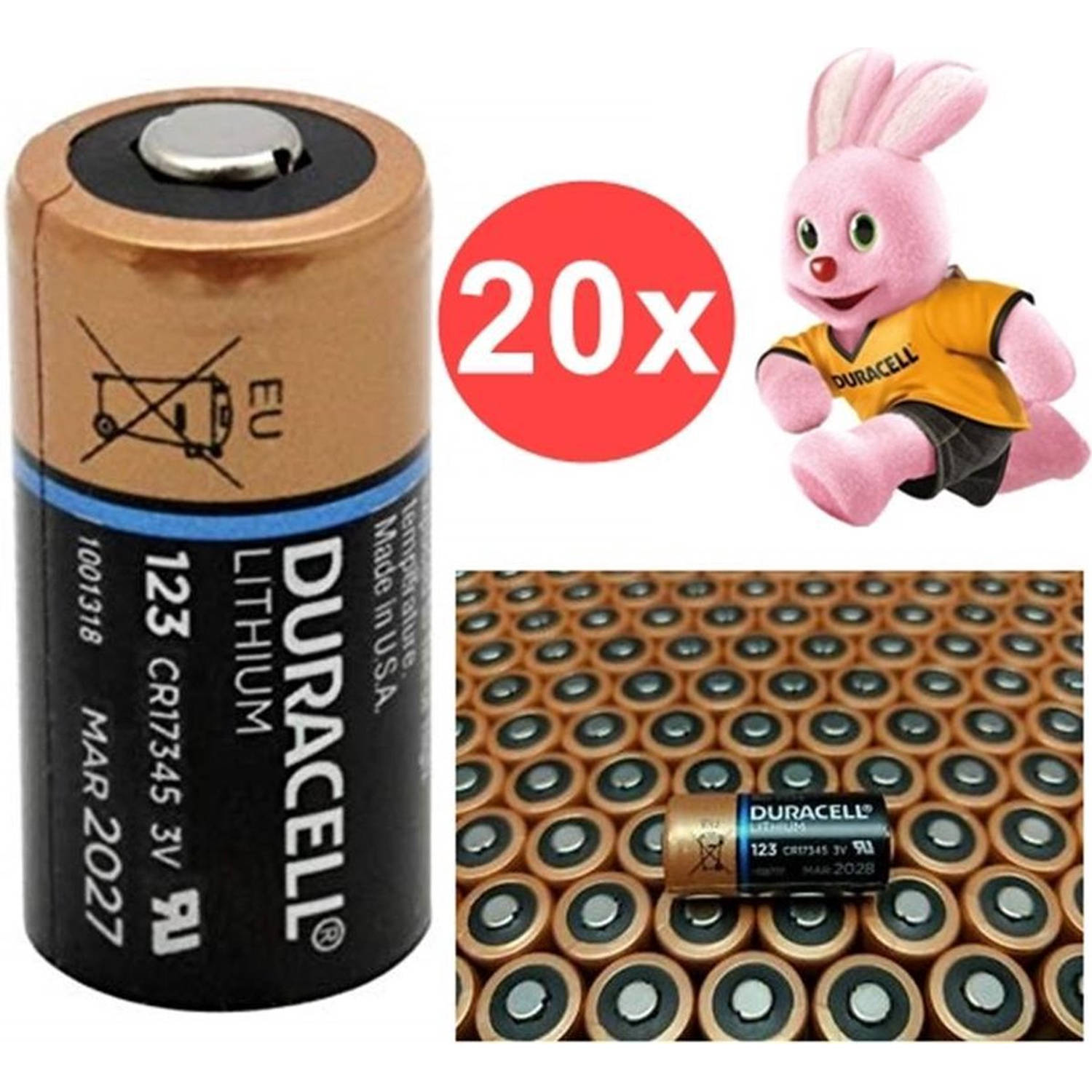 Duracell 20 Stuks - Cr123a Cr123 3v Lithium Batterij