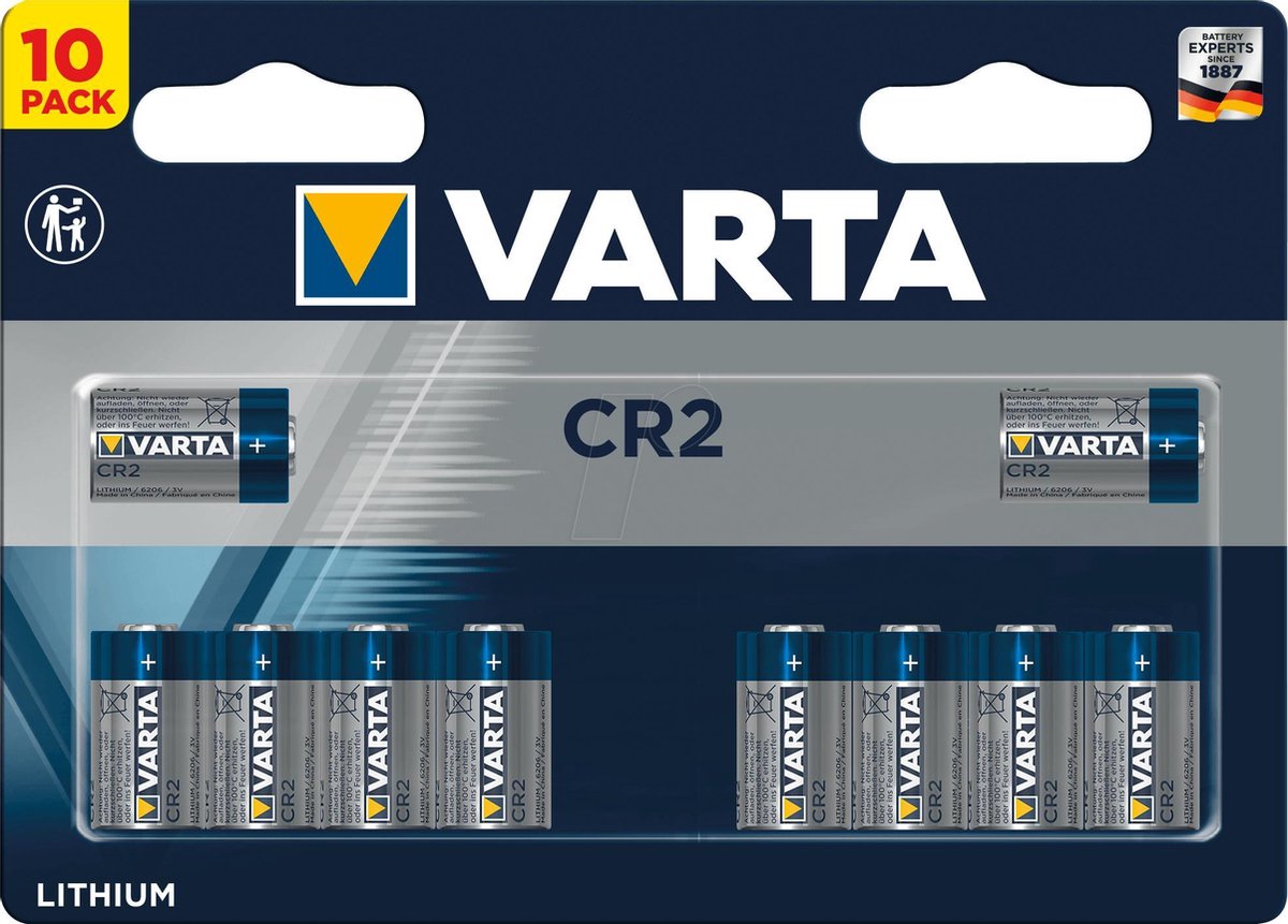 Varta Electronics Cr2 Cr2 Fotobatterij Lithium 880 Mah 3 V 10 Stuk(s)