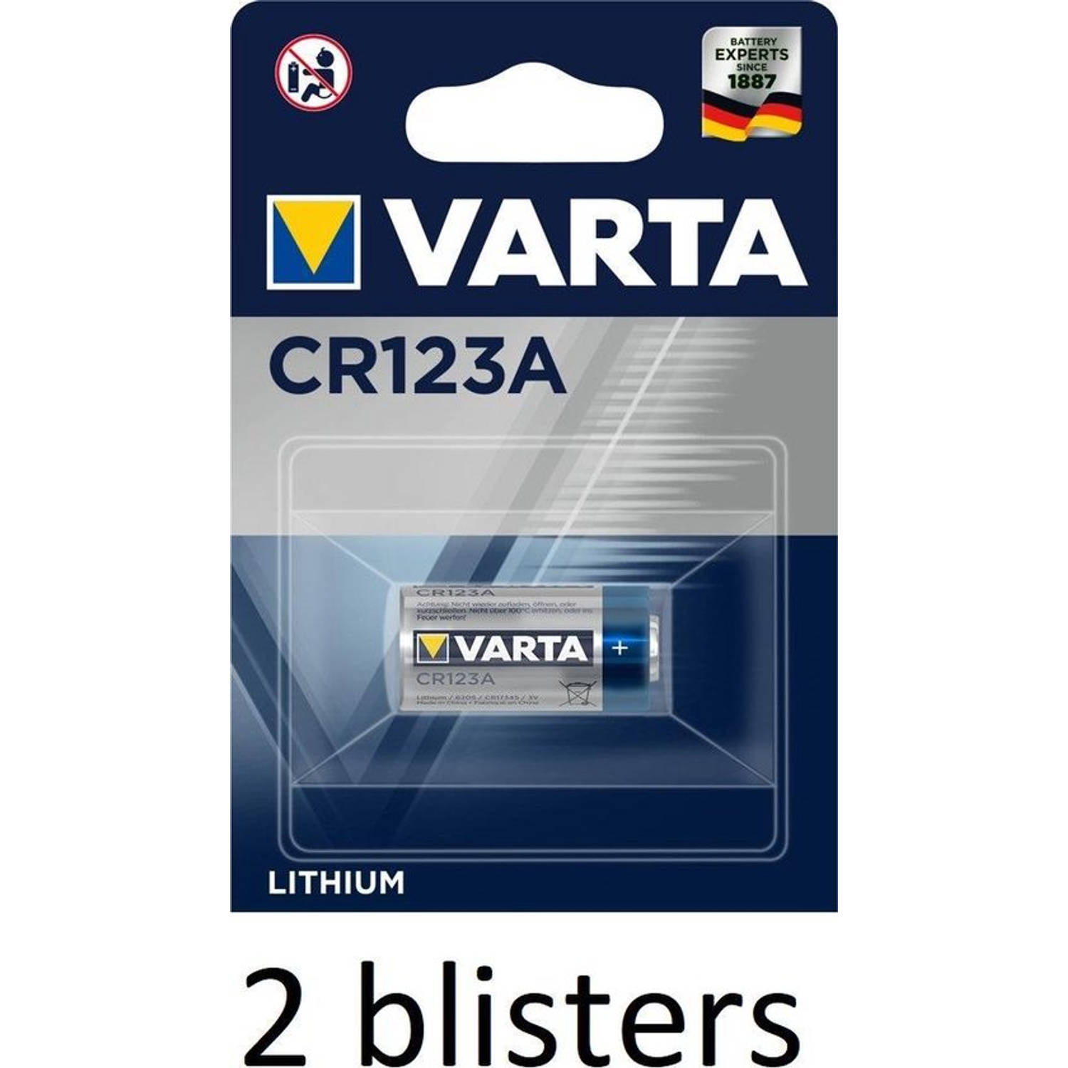 Varta 2 Stuks (2 Blisters A 1 St) Cr123a Wegwerpbatterij Lithium