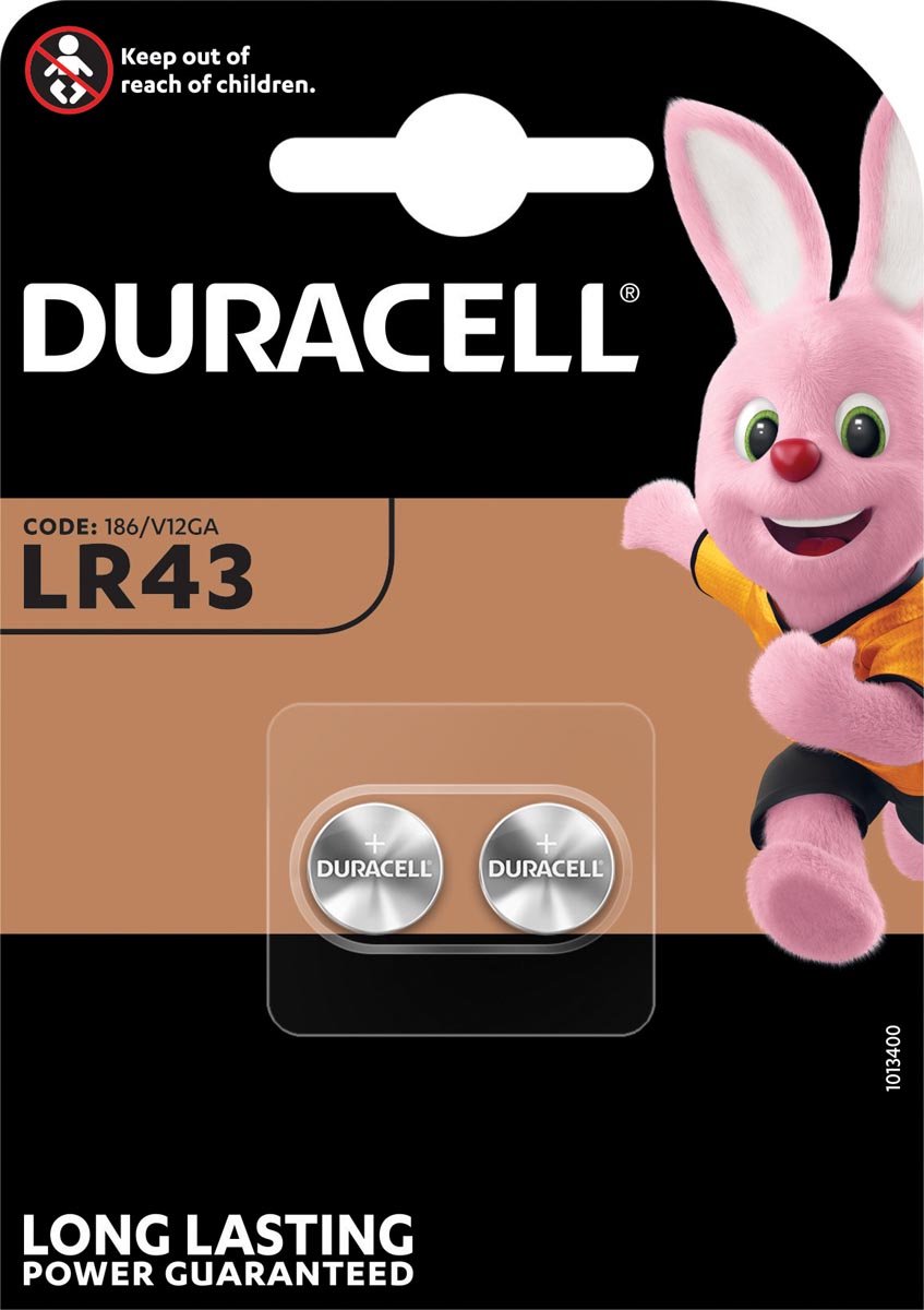 Duracell 20 Stuks (10 Blisters A 2st) - G12 / Lr43 / 186 Batterij
