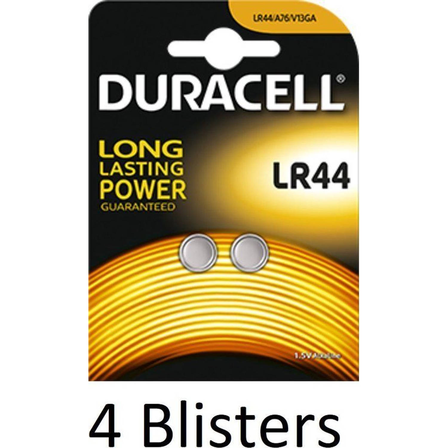 Duracell 8 Stuks (4 Blisters A 2 St) Lr44 Batterij Single-use Battery Alkaline