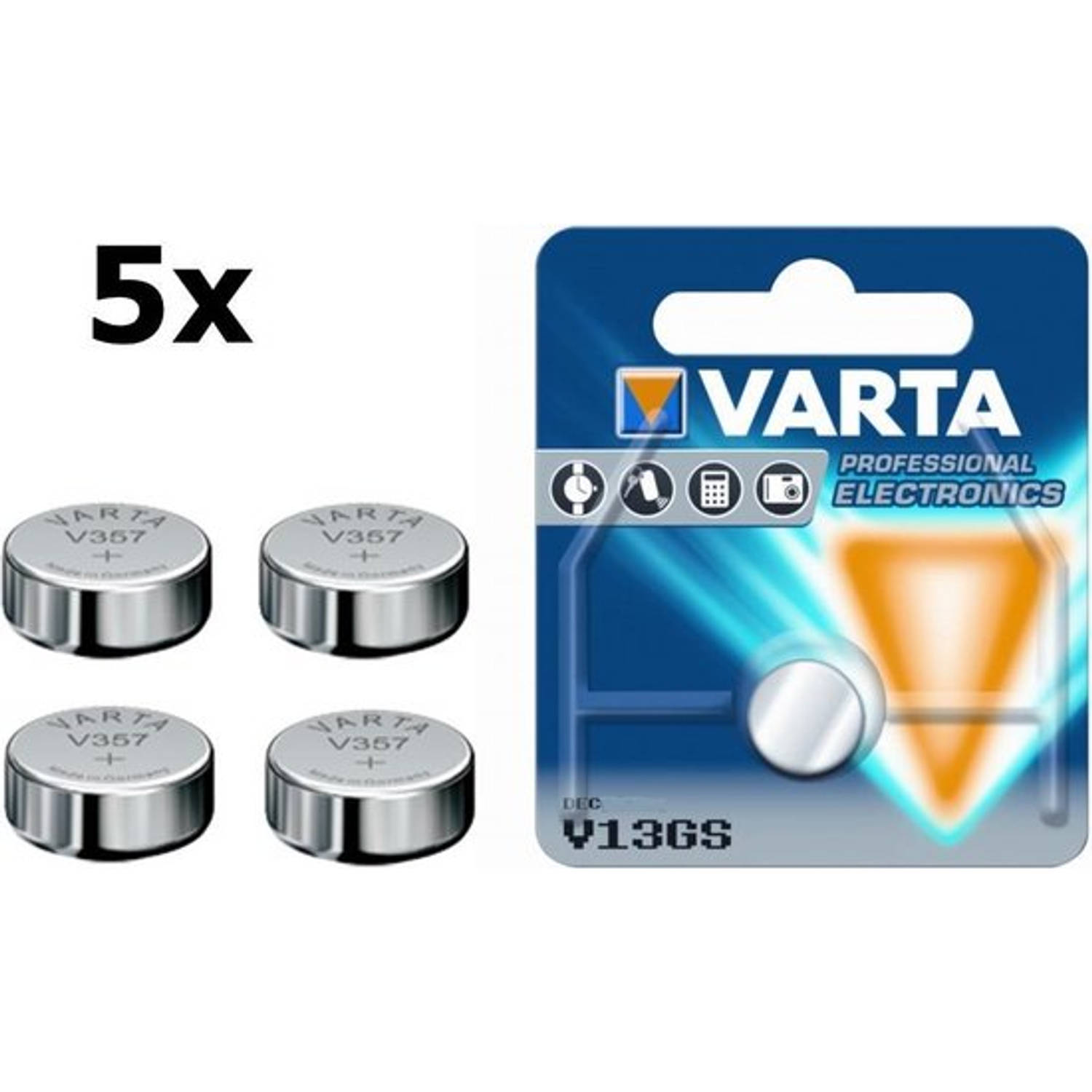 Varta 5 Stuks - V357 145mah 1.55v Knoopcel Batterij