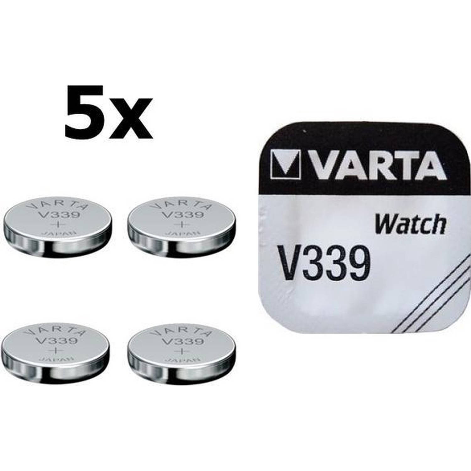 Varta 5 Stuks - V339 11mah 1.55v Knoopcel Batterij