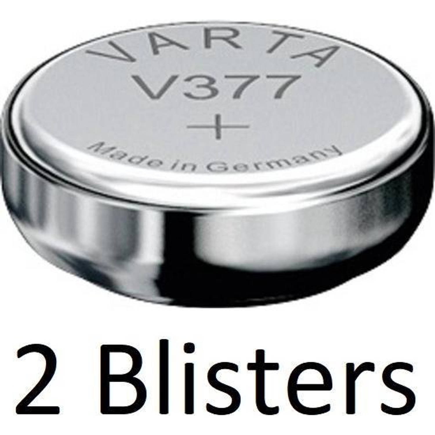 Varta 2 Stuks (2 Blisters A 1 St) Knoopcel Batterij Sr626 Sw/sr66 Sw/v377 Single-use Zilver-oxide