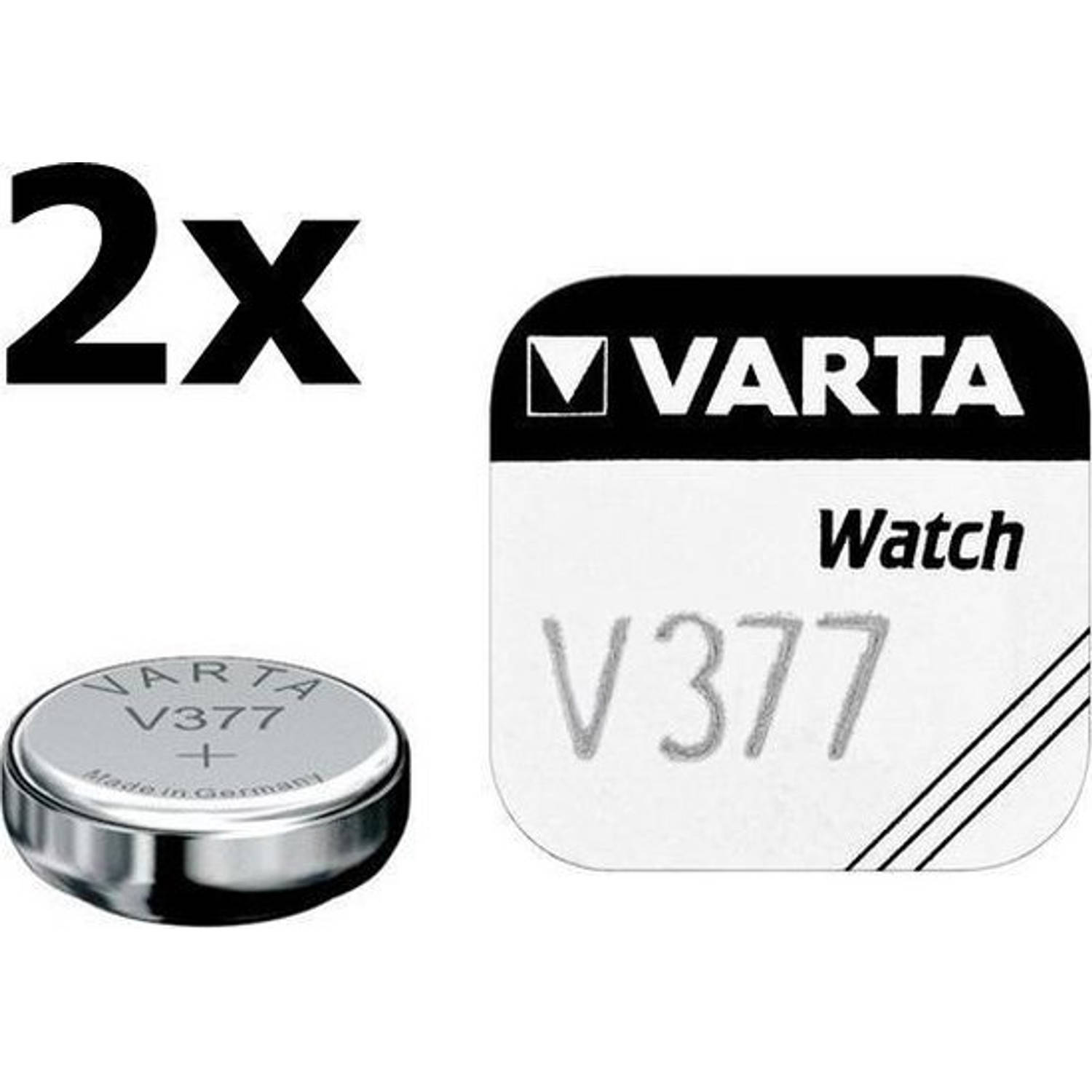 Varta 2 Stuks - V377 27mah 1.55v Knoopcel Batterij